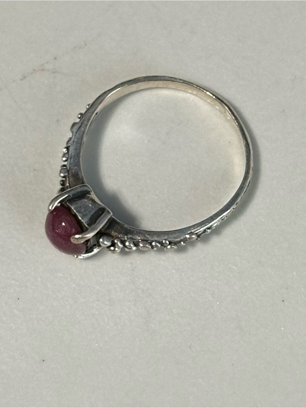 Sale‼️ Sterling Silver Pink Cabochon Ring - Elegant Women’s Jewelry - Picture 2 of 4